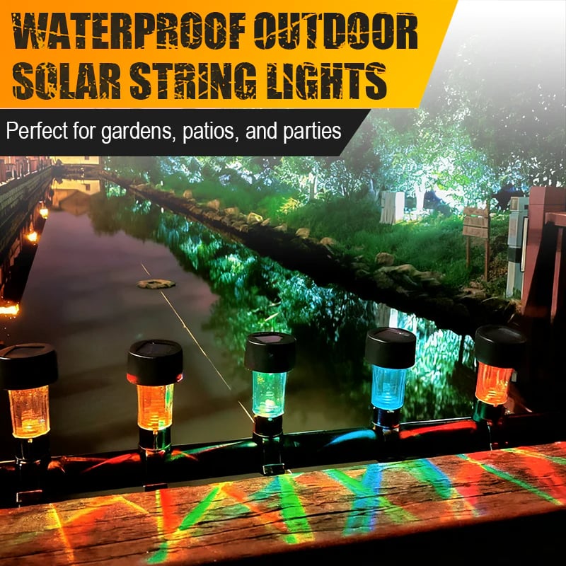 Solar Tie Lights with Clips - for Lawn, Garden, Yard, Outdoor Wedding Decoration & Ambient Landscape Lighting