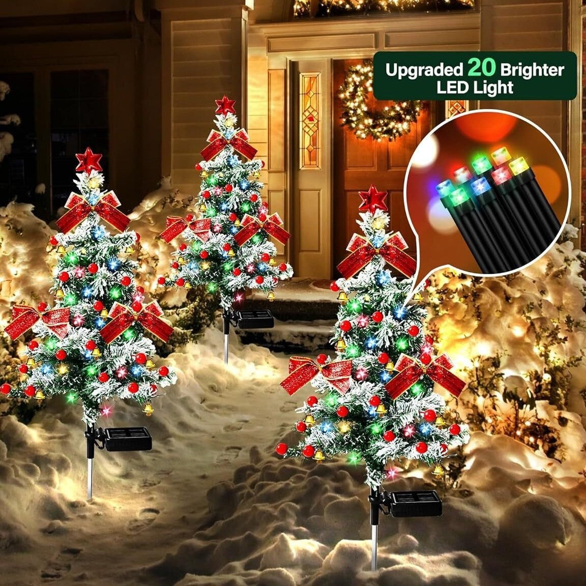 🎄 Solar Christmas Tree Light – Add Holiday Magic to Your Outdoors✨🎄