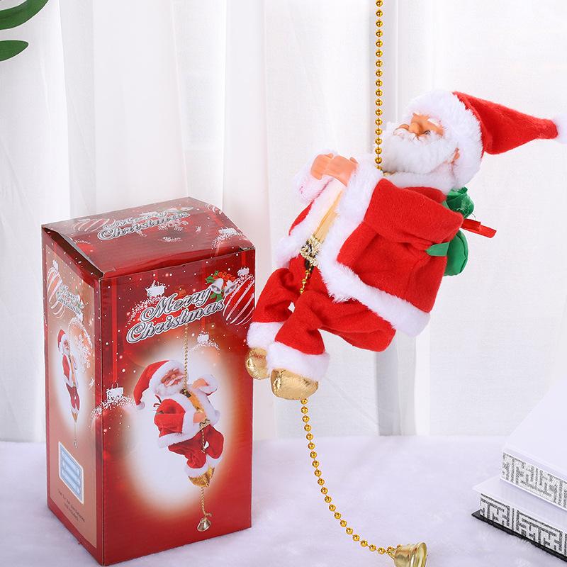 🎄Christmas Hot Sale✨Electric Bead Climbing Santa Claus Musical Toy🎅
