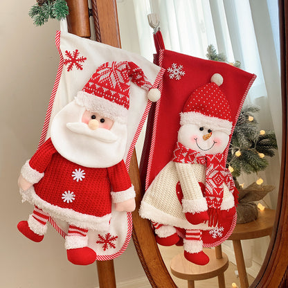 18" Christmas Stocking Classic Large Stockings Santa, Snowman