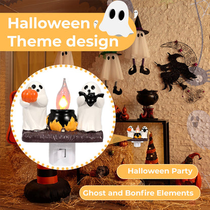 🎃Spooky and Cute Bonfire Ghost Night Light👻🔥