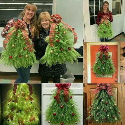 🔥Hot Sale 49% OFF -🎄Handmade Christmas Tree Wreath for Front Door