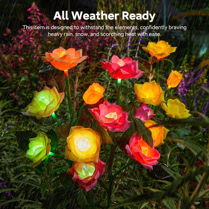 🔥Hot Sale-49% OFF🔥Outdoor Solar Rose Light 🌷