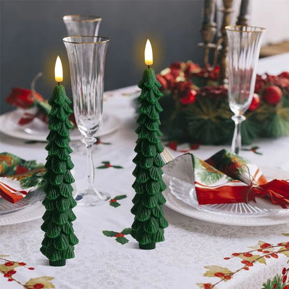 Hot Sale 50% OFF🔥Flameless Taper Candles - Christmas Tree LED Candles🎄